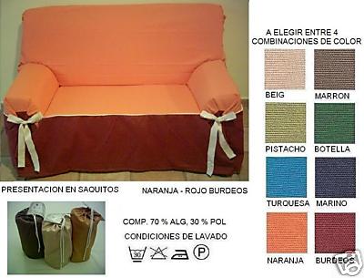 Foto Funda De Sofa Lazos, Medida 2 Plazas, Combinacion Color
