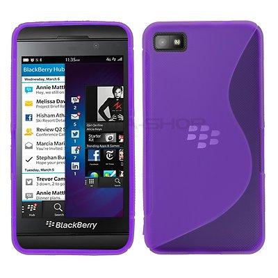 Foto Funda Flexi Gel Grip Blackberry Z10 Carcasa Tpu Diseño S Morada