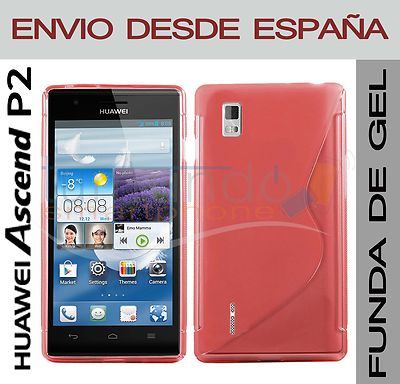 Foto Funda Gel Tpu Roja Para Huawei Ascend P2 En España Carcasa