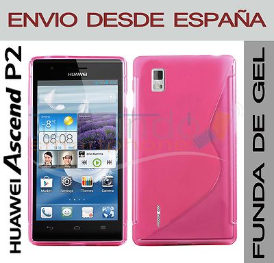 Foto Funda Gel Tpu Rosa Para Huawei Ascend P2 En España Carcasa