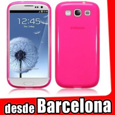 Foto Funda Goma Gel Samsung Galaxy S3 / S 3  Siii I9300 Color Rosa Fucsia Translucida