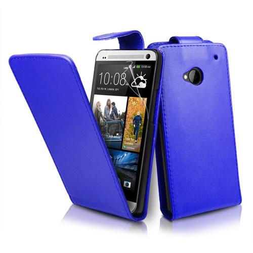 Foto Funda HTC One Cuero Azul