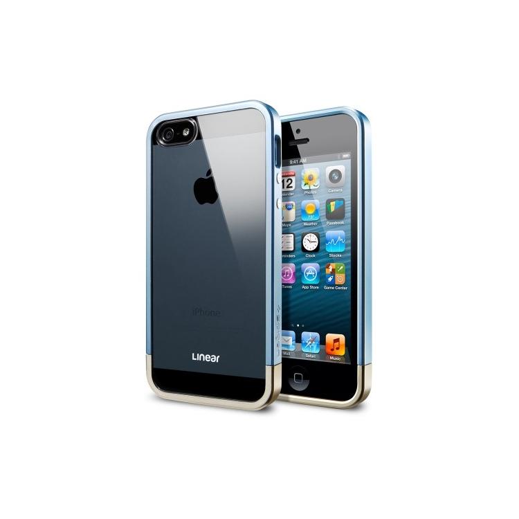 Foto Funda iPhone 5 SPIGEN SGP Linear Crystal - Azul Metálico