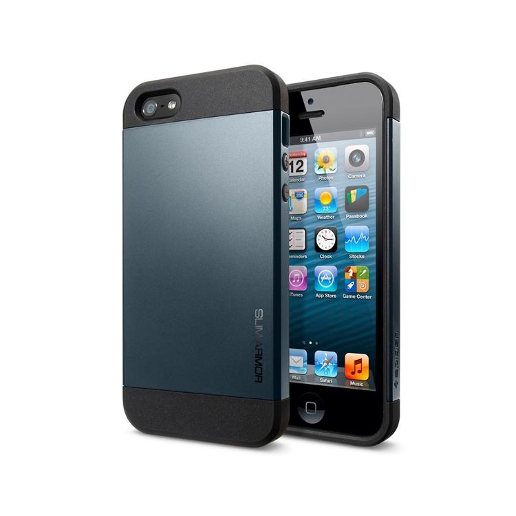 Foto Funda iPhone 5 SPIGEN SGP Slim Armor - Azul Pizarra