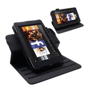 Foto Funda Kindle Fire HD Slimline Rotating Stand Case estilo cuero -