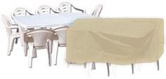 Foto Funda mesa rectangular y para 8 sillas centroflor 203sm beige