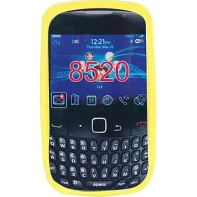 Foto Funda Mooster trasera silicona BlackBerry 8520 amarilla