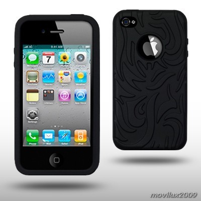 Foto Funda Para  Iphone 4 4s Negra De Relieve Dsd Espa�a