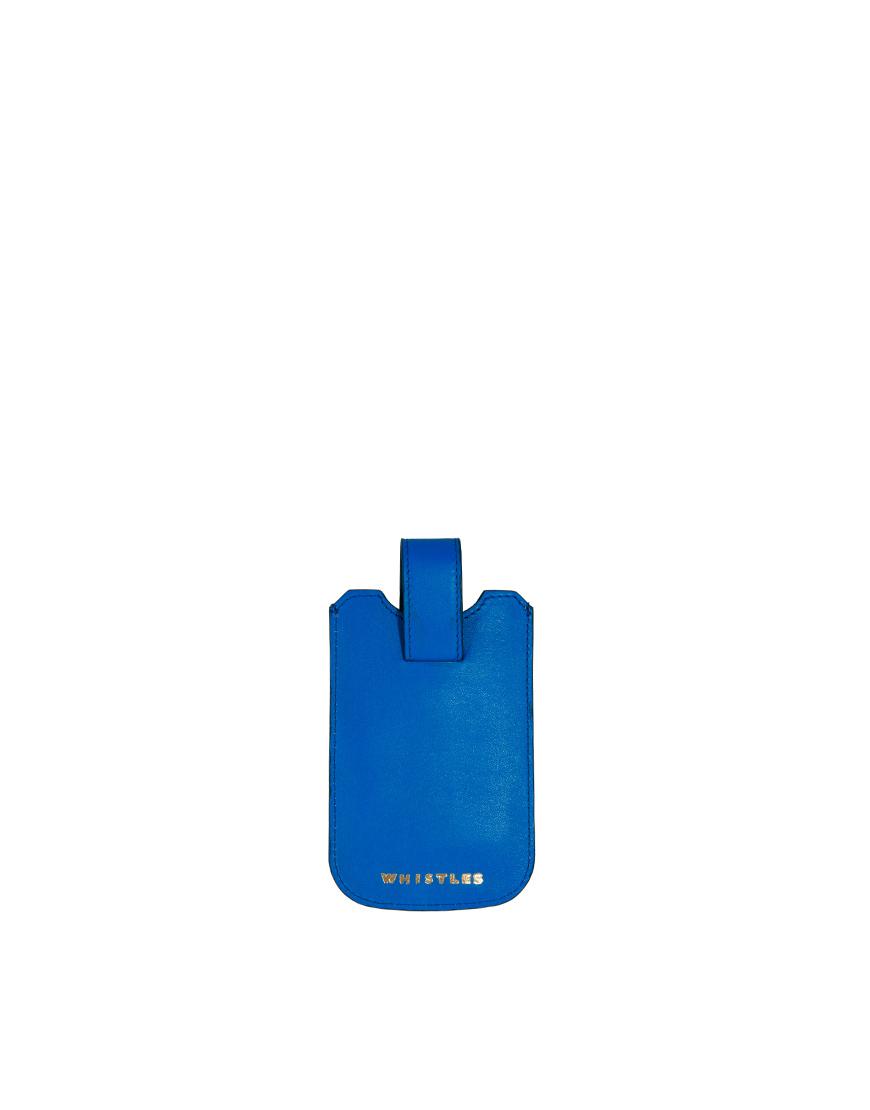 Foto Funda para iPhone de cuero exclusiva para ASOS de Whistles Azul