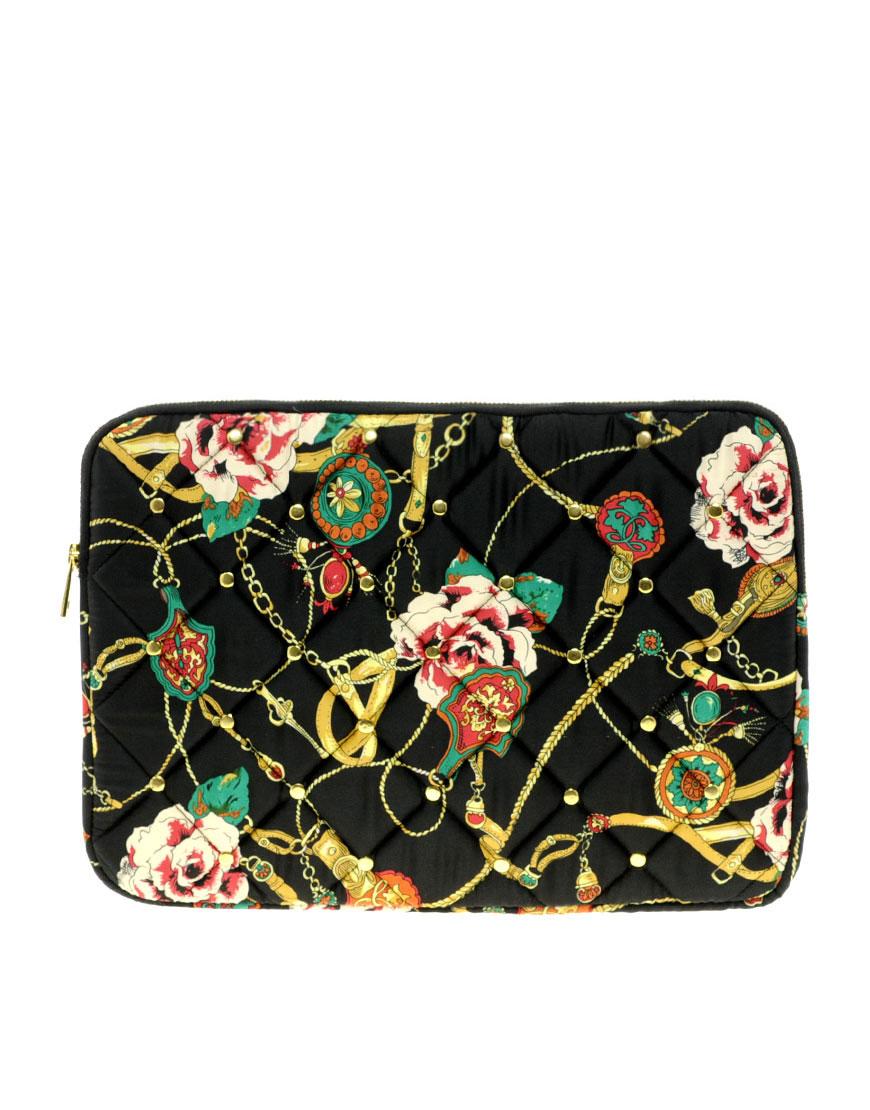 Foto Funda para portátil guateada con estampado de fular de ASOS Multic...