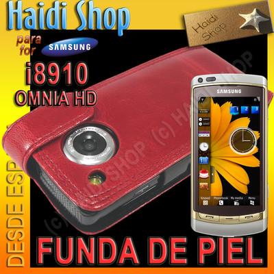 Foto Funda Piel Cuero Carcasa Samsung I8910 Omnia Hd +lamina