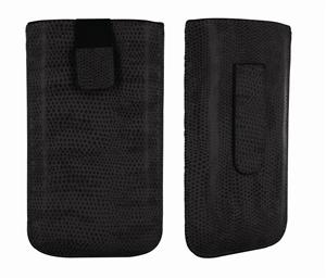 Foto funda pocket l negro satinado con trabilla y cierre pull-up classic &a