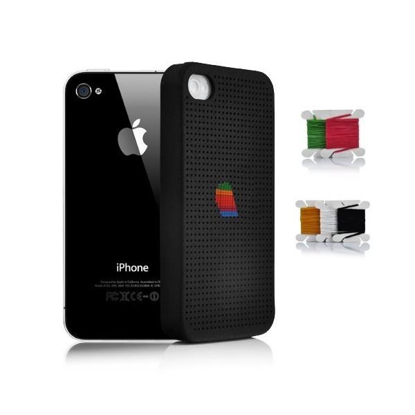 Foto Funda Punto de Cruz para iPhone 4 / 4S - Negro