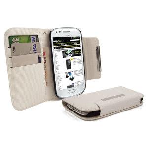 Foto Funda Samsung Galaxy S3 Mini estilo cartera - Blanca