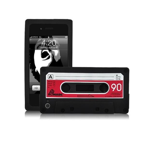 Foto Funda Silicona Cassette para Iphone 4 / 4S - Negro