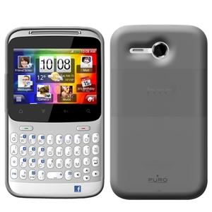 Foto funda silicona negra htc chacha ahumado puro