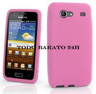 Foto Funda silicona rosa Samsung Galaxy S Advance I9070