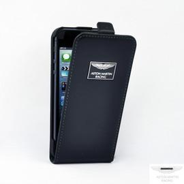 Foto Funda tipo libro Aston Martin Racing para Iphone 5 - piel auténtica - color Negro