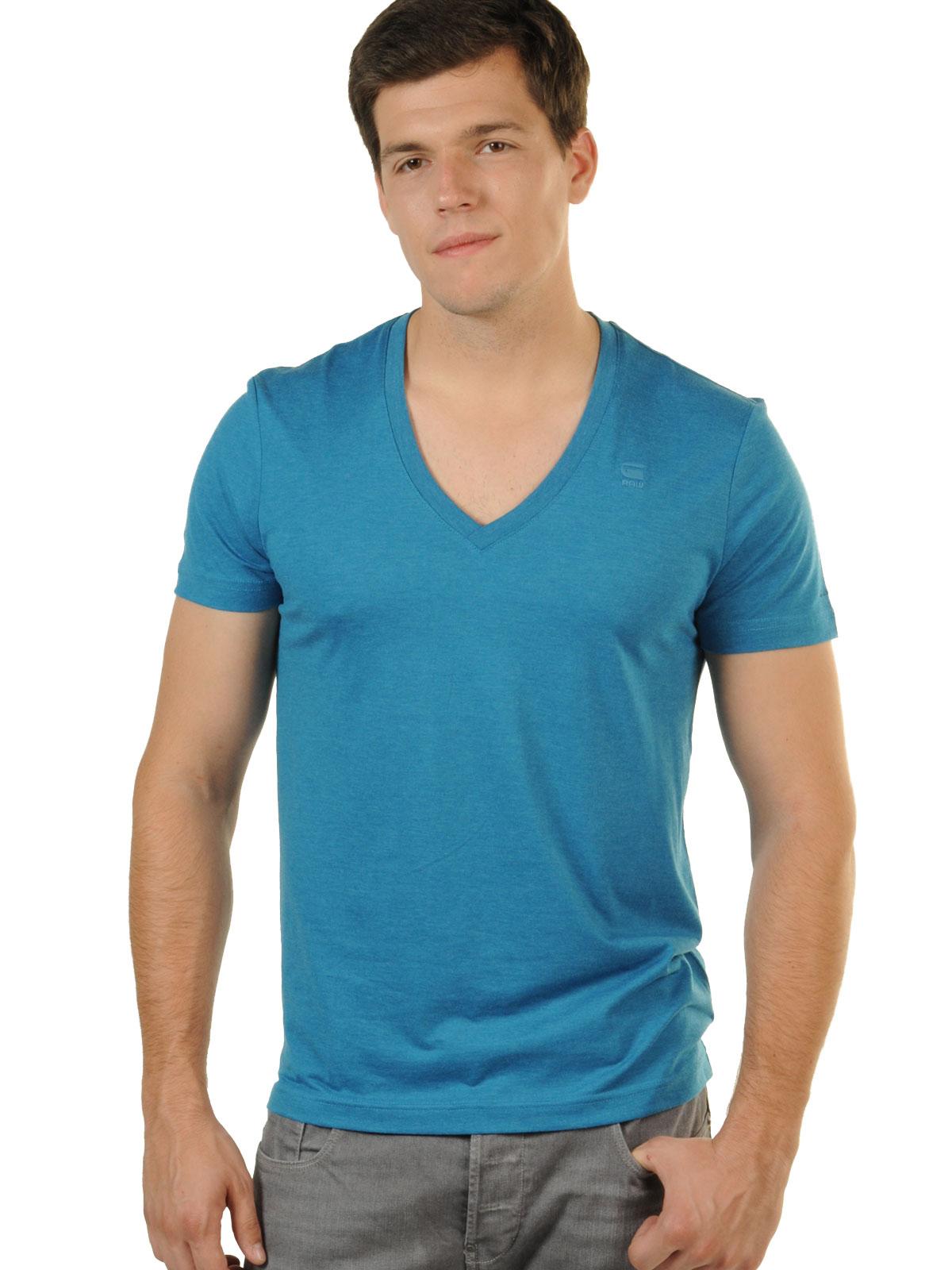 Foto G-Star Lote 2 camisetas V hombre teal azul M
