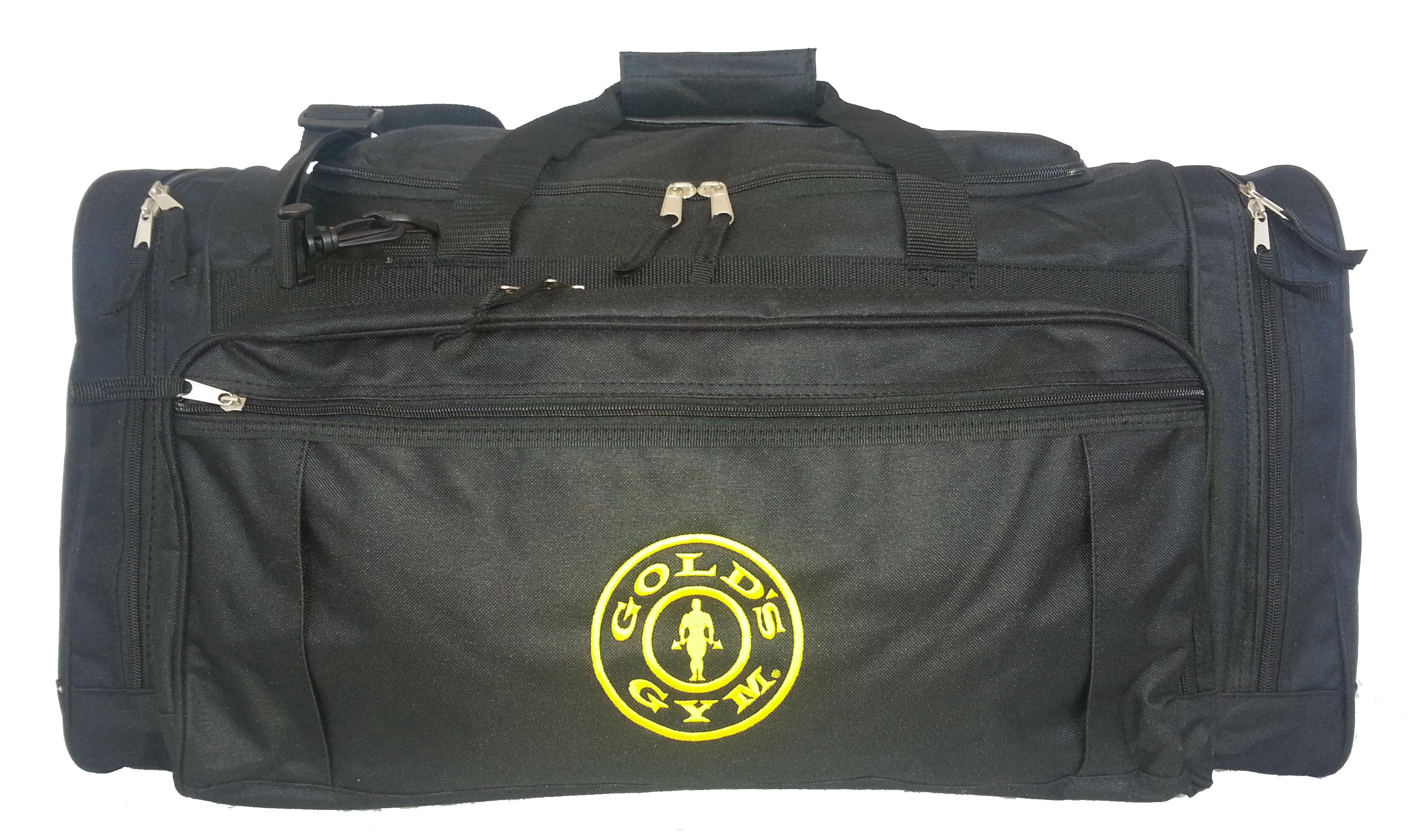 Foto G963 Gold Gym Bag Jumbo Workout Wear Storage Black