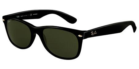 Foto Gafas de sol - Ray-Ban Sun Collection - RB2132 NEW WAYFARER - 901/58 BLACK CRYSTAL GREEN POLARIZED