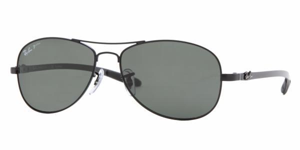 Foto Gafas de sol - Ray-Ban Sun Collection - RB8301 CARBON FIBRE - 002/N5 BLACK CYRTAL GREEN POLARIZADA