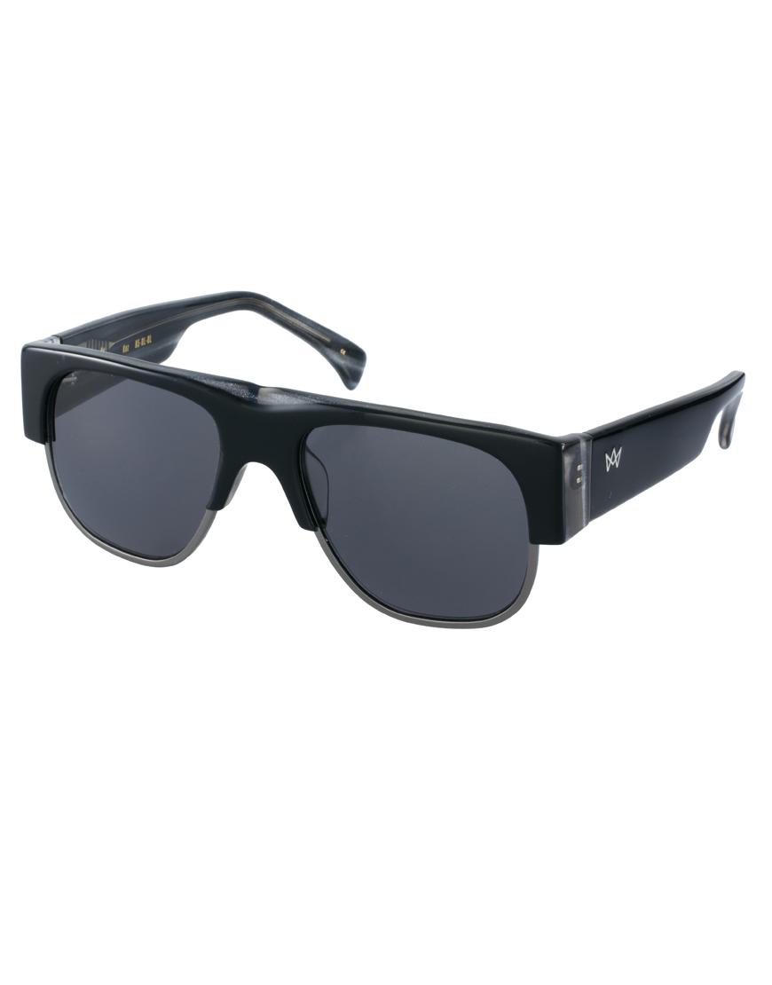 Foto Gafas de sol de diseño recto de AM Eyewear Negro