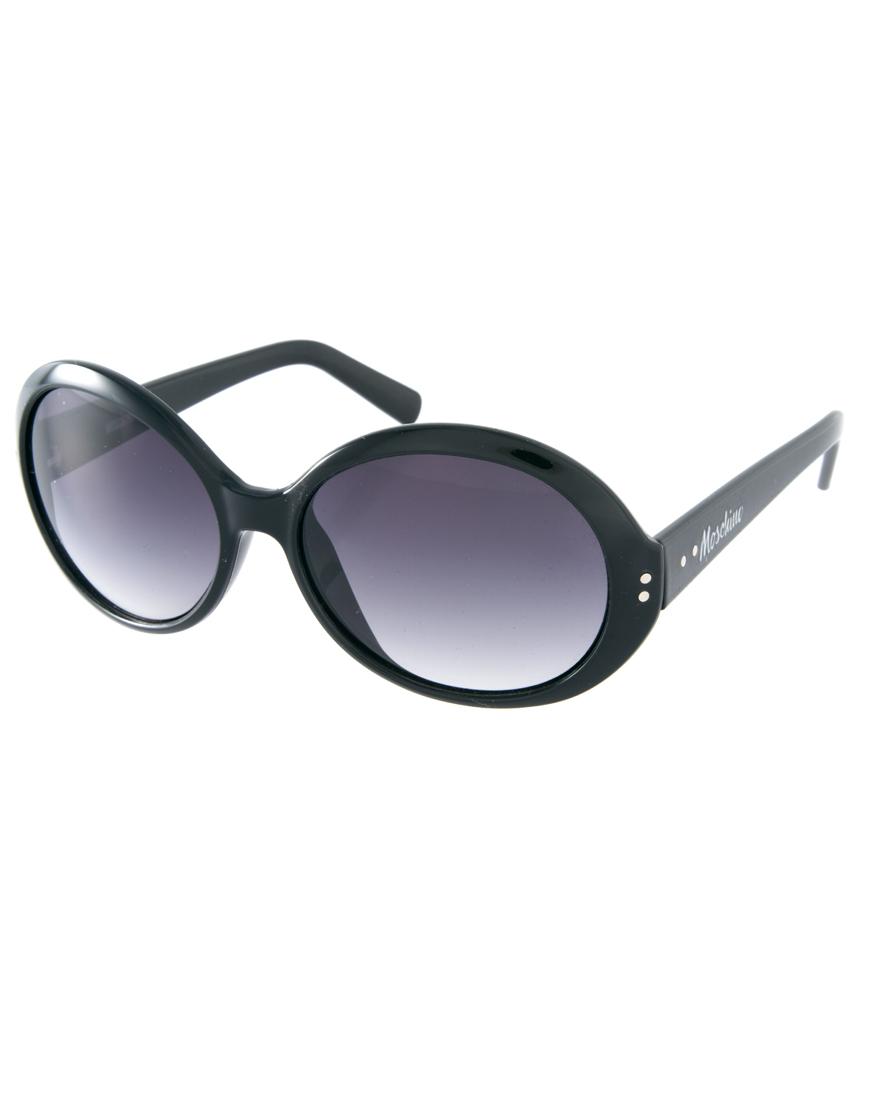Foto Gafas de sol redondas grandes de Moschino Negro