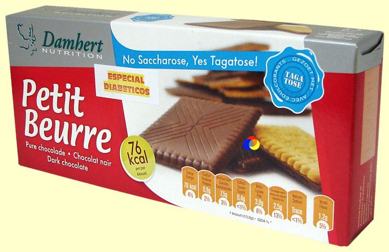 Foto Galletas Chocolate Negro Petit Beure - Especial diabéticos - Damhert - 125 gramos