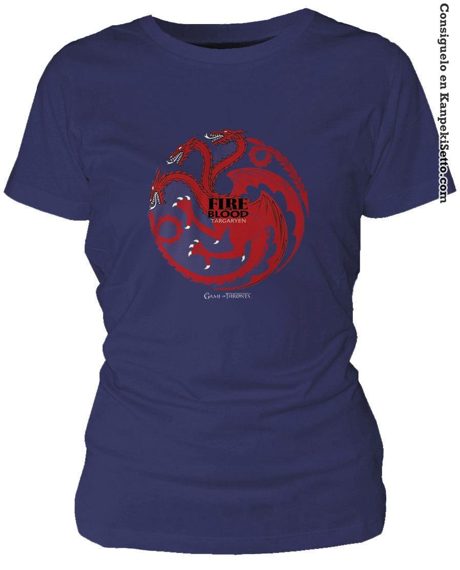 Foto Game Of Thrones Camiseta Chica Targaryen Fire Y Blood Talla L