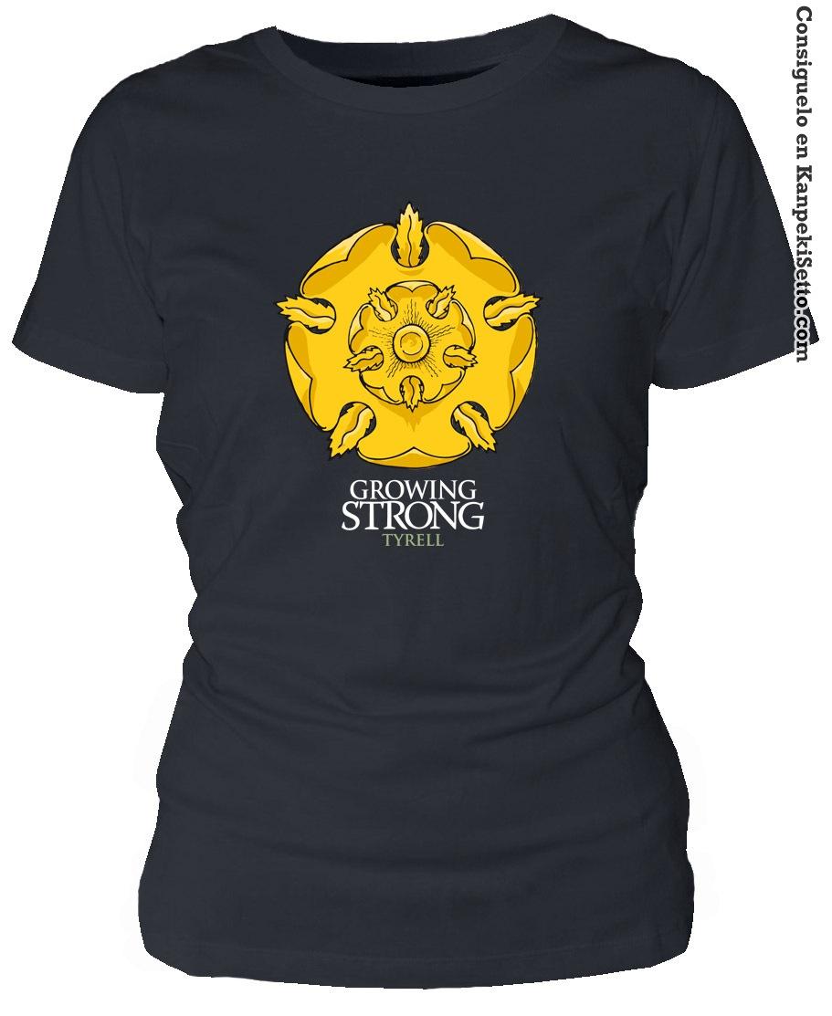 Foto Game Of Thrones Camiseta Chica Tyrell Growing Strong Negra Talla L