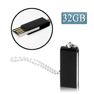 Foto Ganchillo de metal color negro material girando la llave USB 32 GB