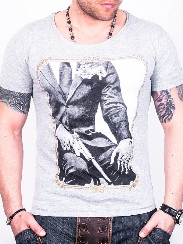 Foto Gangster Camiseta - Gris - L