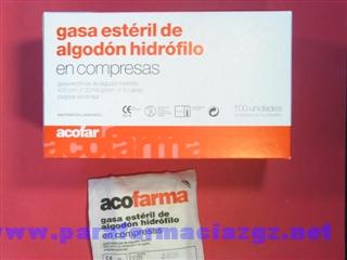 Foto gasa esteril algodon hidrofilo compresas acofarma sobre 5 u 100 u