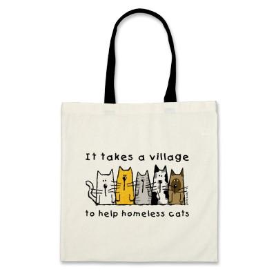 Foto Gatos de los desamparados de la ayuda Bolsas De Mano