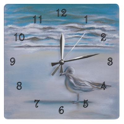 Foto Gaviota en la orilla Reloj