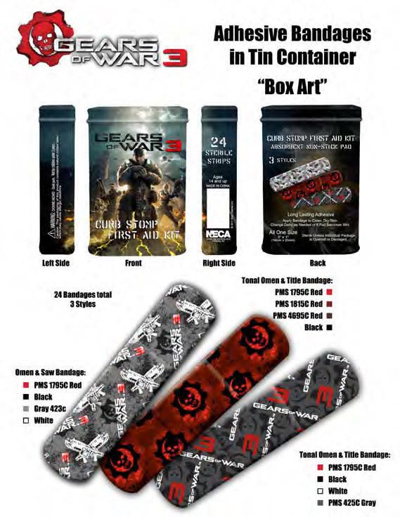 Foto Gears Of War 3 Pack De 12 Caja MetáLica Con Tiritas Box Art