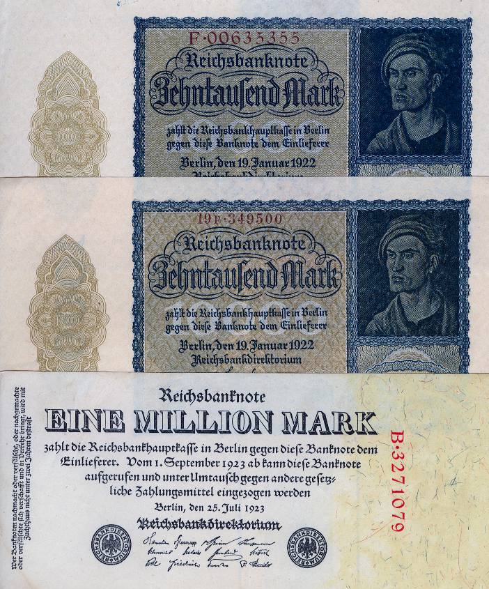 Foto Geldscheine Inflation 1919-1924 1922-1923