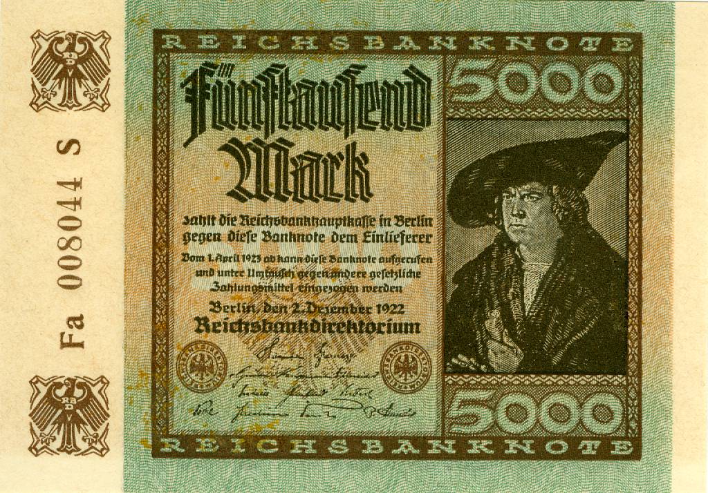 Foto Geldscheine Inflation 1919-1924 1922