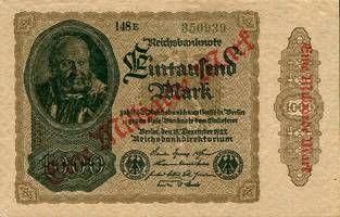 Foto Geldscheine Inflation 1919-1924 1923