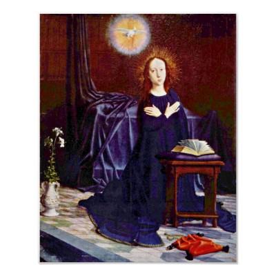 Foto Gerard David - la Virgen del anuncio Posters