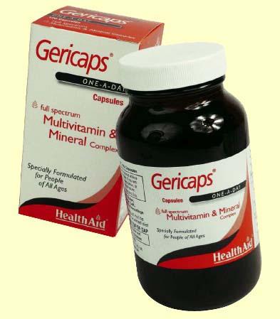 Foto Gericaps Multinutriente - Multivitaminas y Minerales - Health Aid - 30 cápsulas