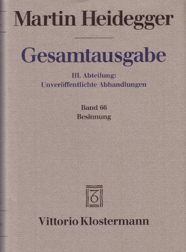 Foto Gesamtausgabe Abt. 3 Unveröffentlichte Abhandlungen Bd. 66. Besinnung (1938/39)