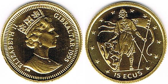 Foto Gibraltar 15 Ecus 1995
