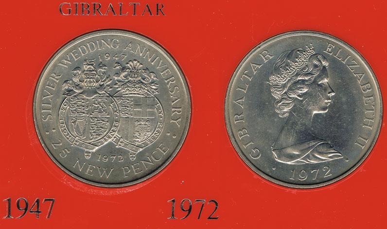 Foto Gibraltar 25 New Pence 1972