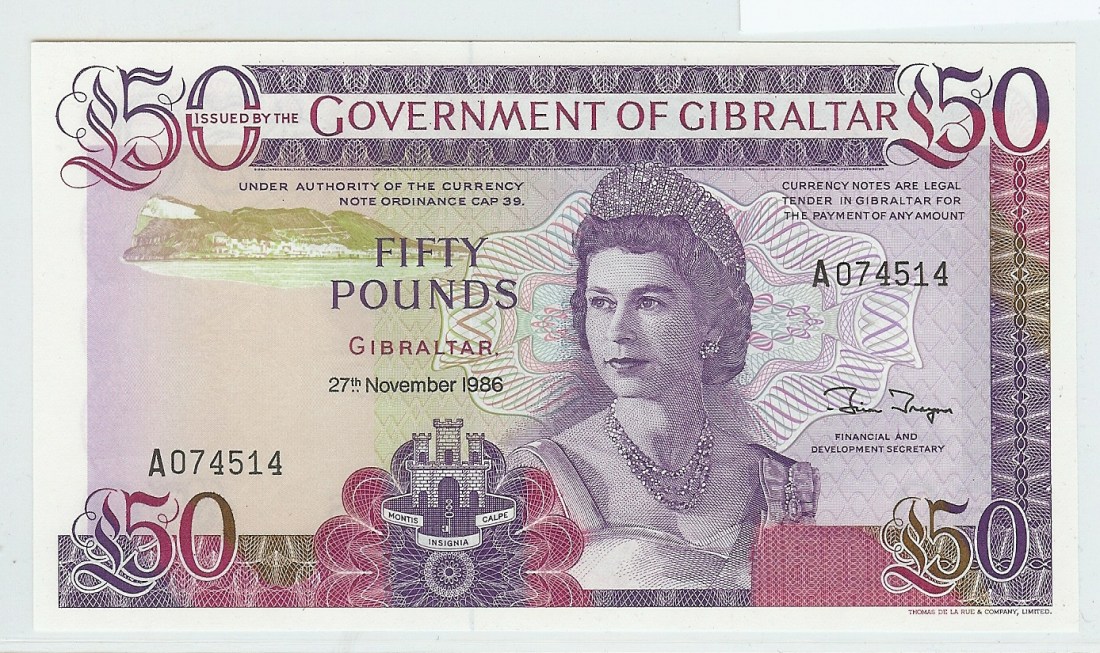 Foto Gibraltar £50 1986