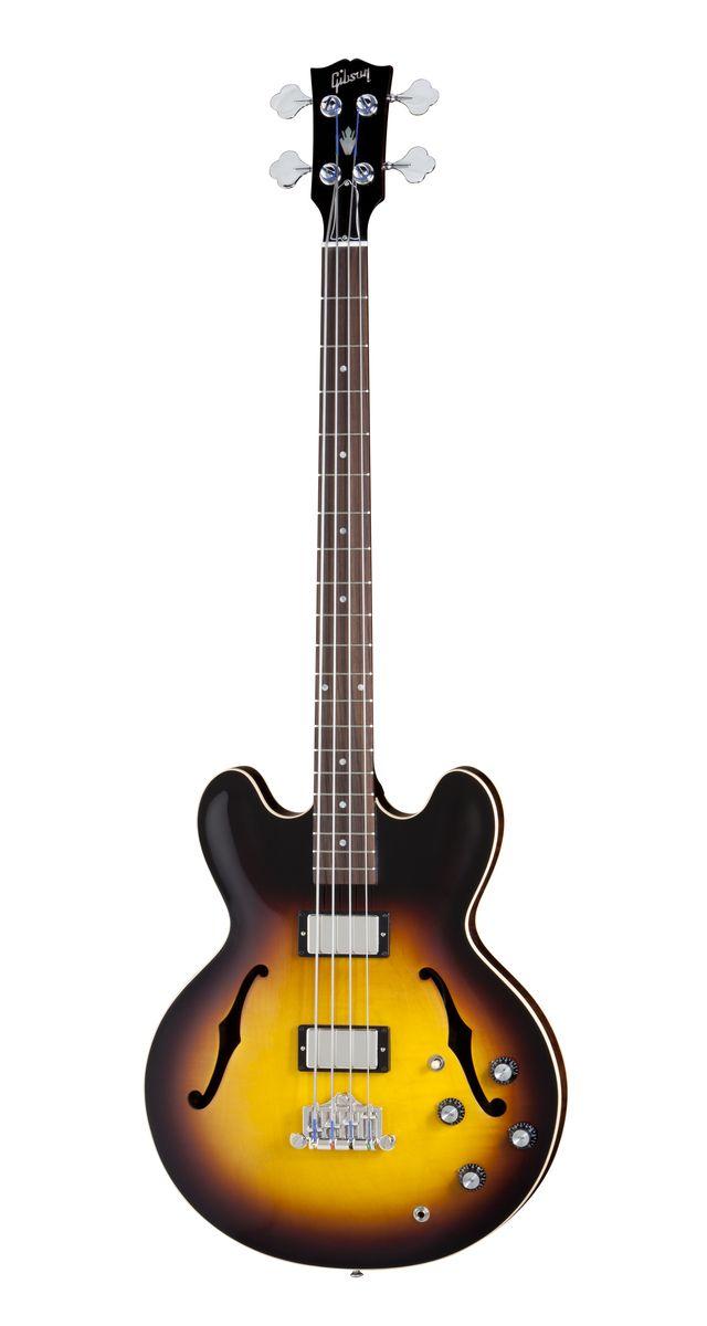 Foto Gibson Es-335 Basse Vintage Sunburst Guarniciones Chrome