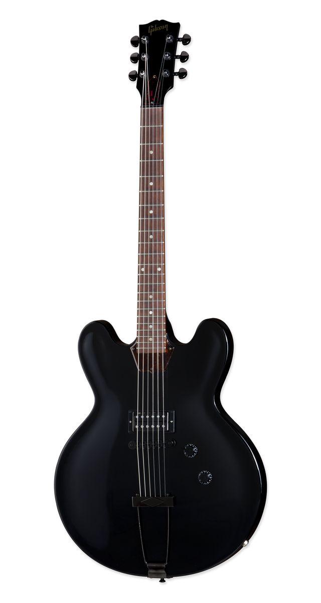 Foto Gibson Es-335 Studio Ebony Black Guarniciones Chrome Con Cubierta