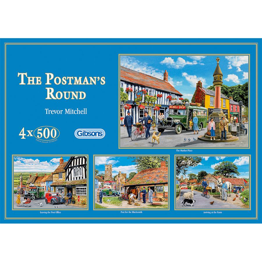 Foto Gibsons Games The Postman's Round Puzzle 4 x 500 Pieces