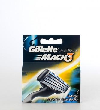 Foto Gillette. Cabezales de recambio Gillette Mach3 4 unidades